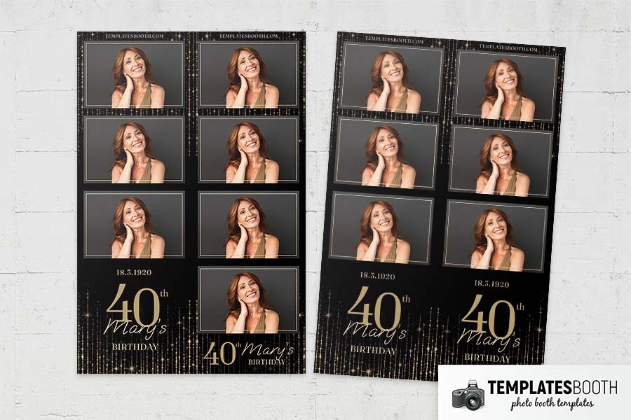 Birthday Party Photo Booth Template Preview