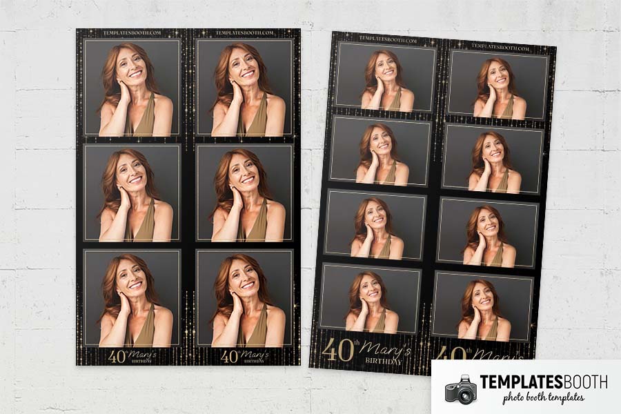 Birthday Party Photo Booth Template Preview