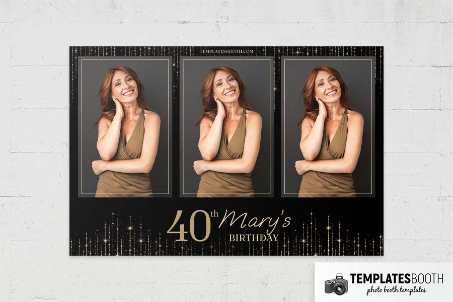 Birthday Party Photo Booth Template Preview