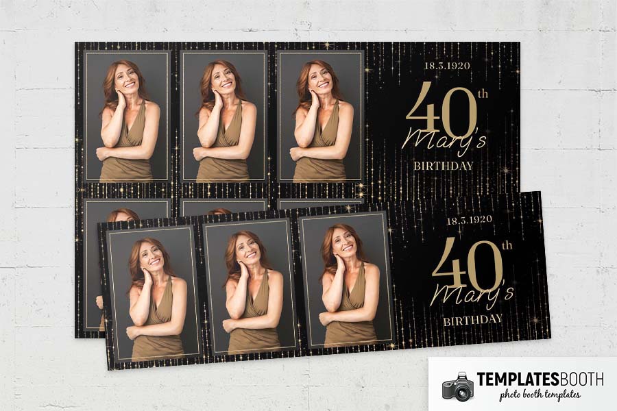 Birthday Party Photo Booth Template Preview
