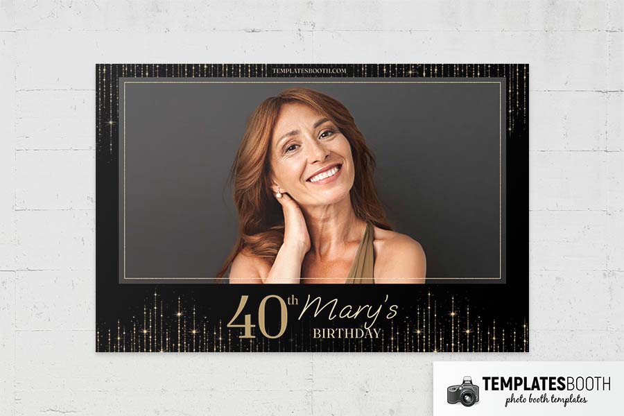 Birthday Party Photo Booth Template Preview