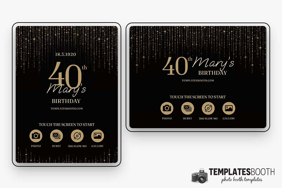 Birthday Party Photo Booth Template Preview
