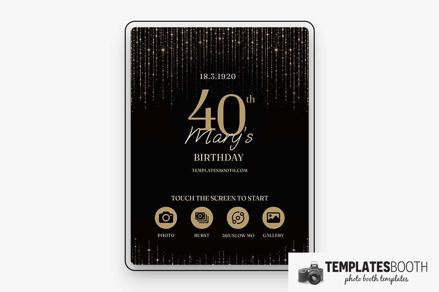 Birthday Party Photo Booth Template Preview