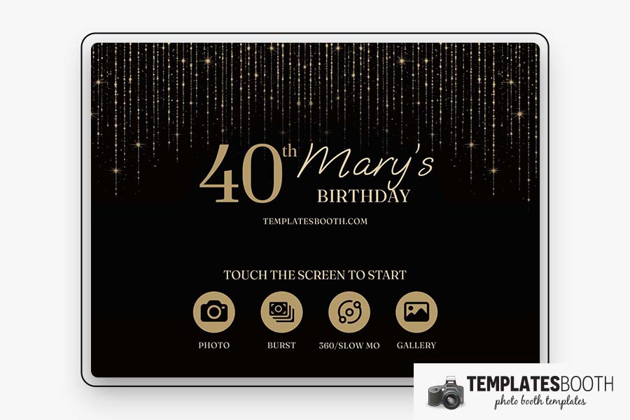 Birthday Party Photo Booth Template Preview