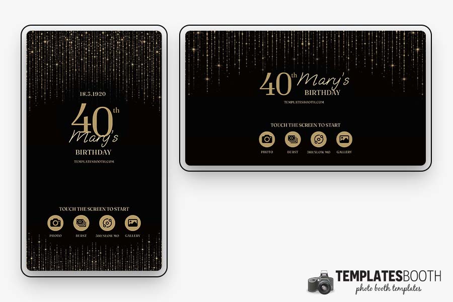 Birthday Party Photo Booth Template Preview