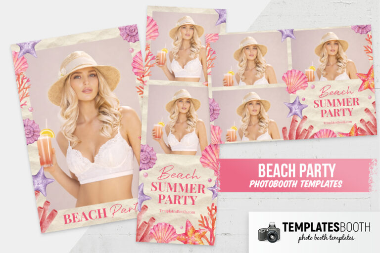 Beach Party Photo Booth Template