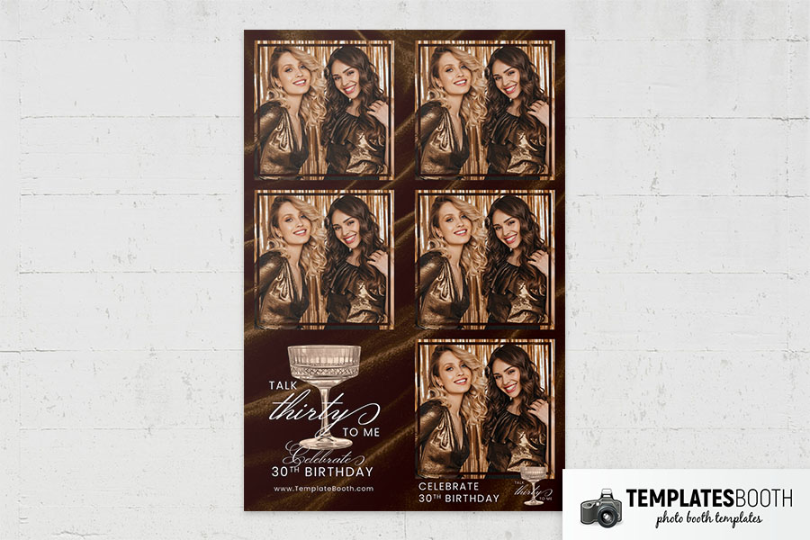 Birthday Party Photo Booth Template Preview