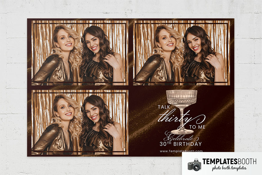 Birthday Party Photo Booth Template Preview