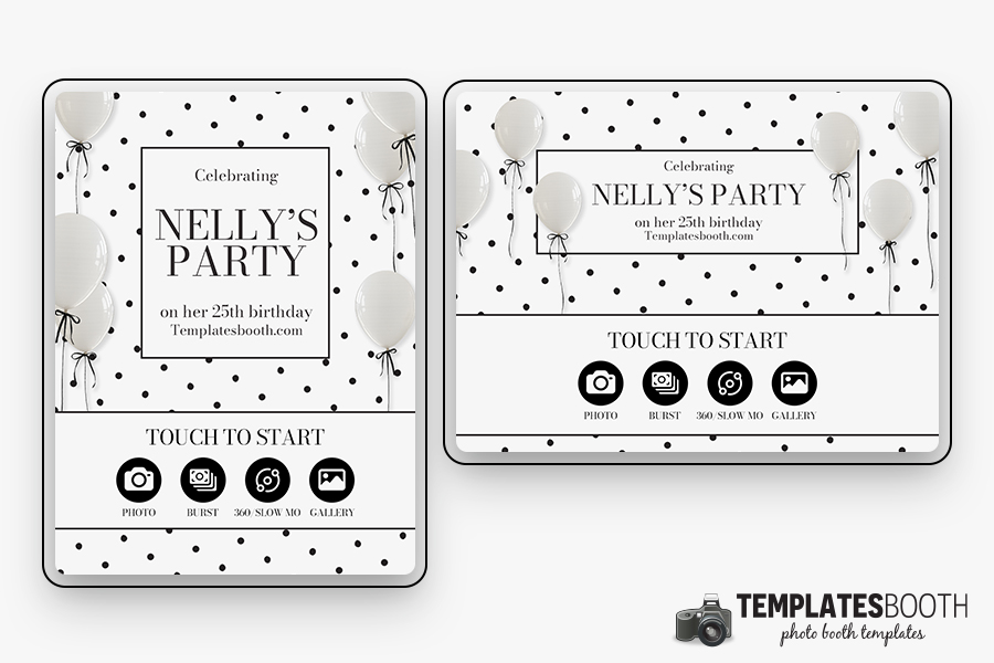 Polka Dot Birthday Photo Booth Template Preview