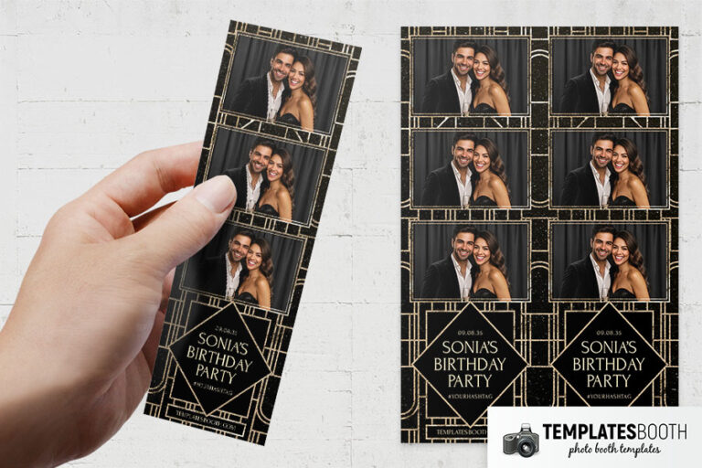 Birthday Party Photo Booth Template Preview