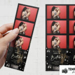 Black Gold Party Photo Booth Template Preview