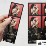 Black Gold Party Photo Booth Template Preview