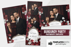Burgundy Party Photo Booth Template