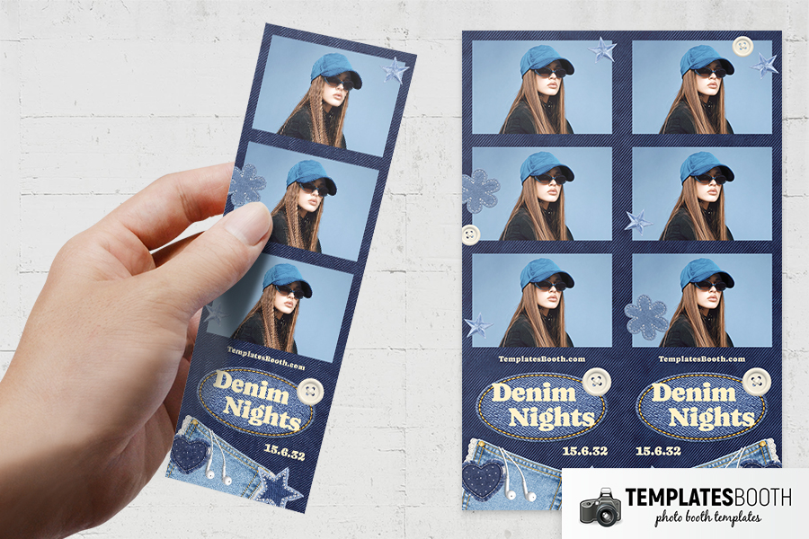 Denim Nights Photo Booth Template Preview