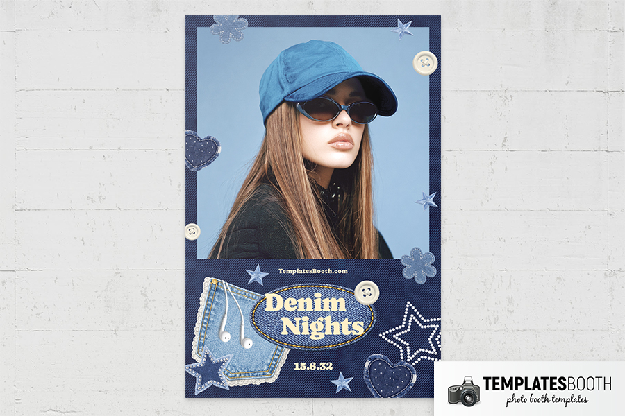 Denim Nights Photo Booth Template Preview