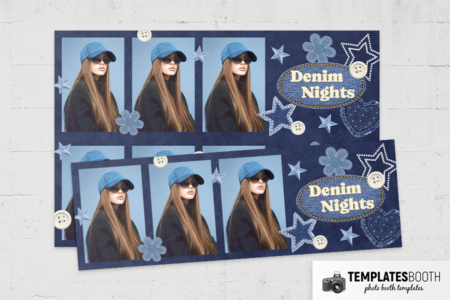 Denim Nights Photo Booth Template Preview