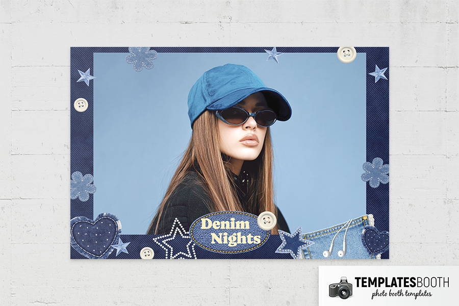 Denim Nights Photo Booth Template Preview