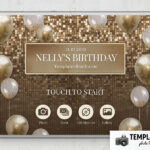 Gold Party Photo Booth Template Preview
