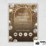 Gold Party Photo Booth Template Preview