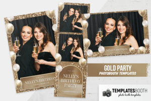 Goldene Party-Fotobox-Vorlage