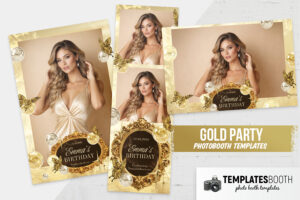 Gold Party Photo Booth Template