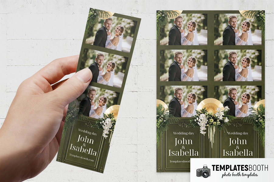 Green Celebration Photo Booth Template Preview