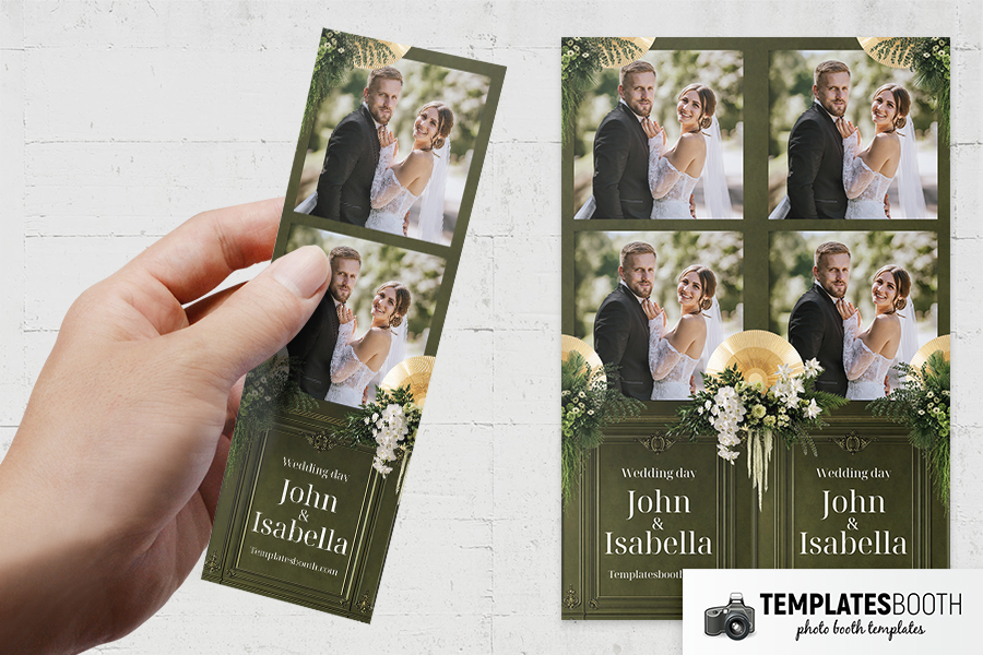 Green Celebration Photo Booth Template Preview