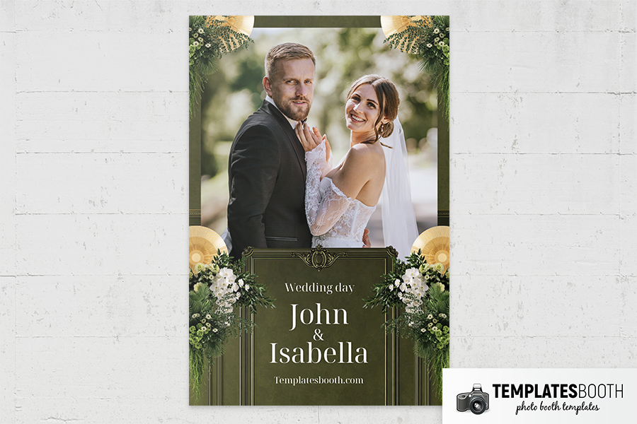 Green Celebration Photo Booth Template Preview