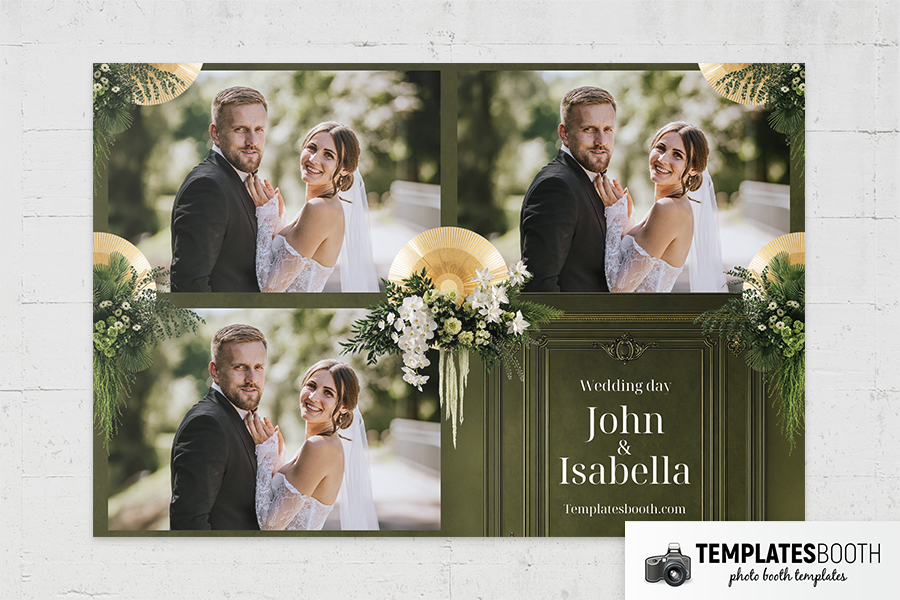Green Celebration Photo Booth Template Preview