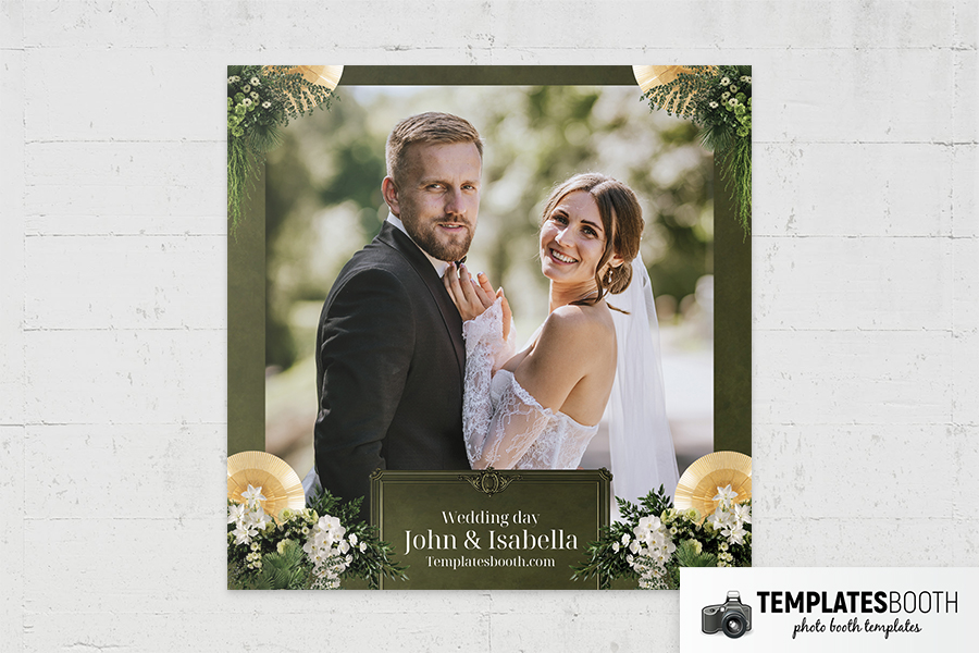 Green Celebration Photo Booth Template Preview
