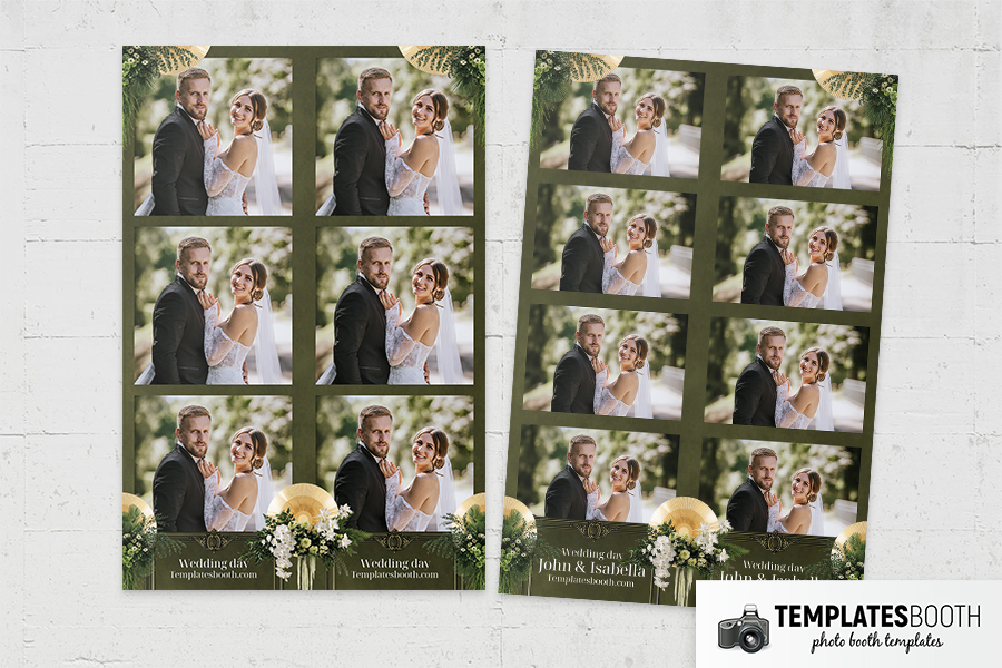 Green Celebration Photo Booth Template Preview