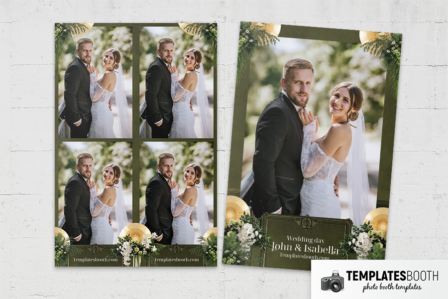 Green Celebration Photo Booth Template Preview