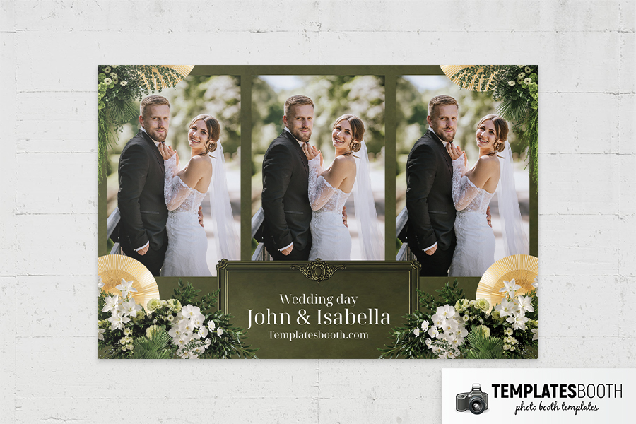 Green Celebration Photo Booth Template Preview