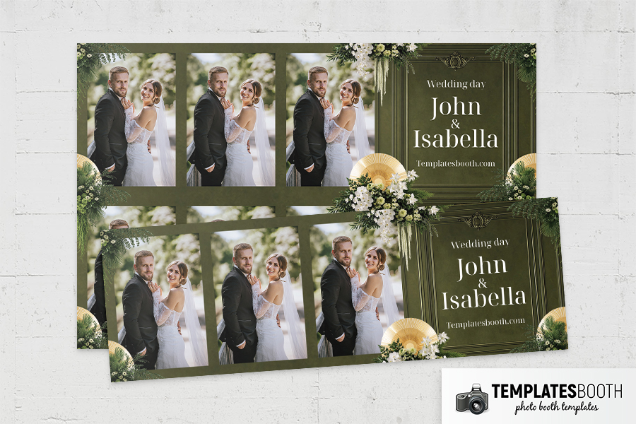 Green Celebration Photo Booth Template Preview