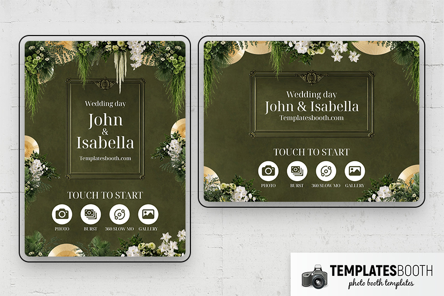 Green Celebration Photo Booth Template Preview