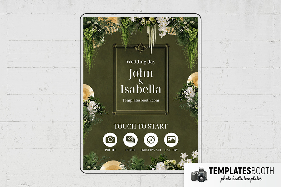 Green Celebration Photo Booth Template Preview