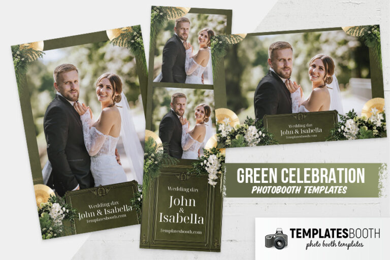 Green Celebration Photo Booth Template