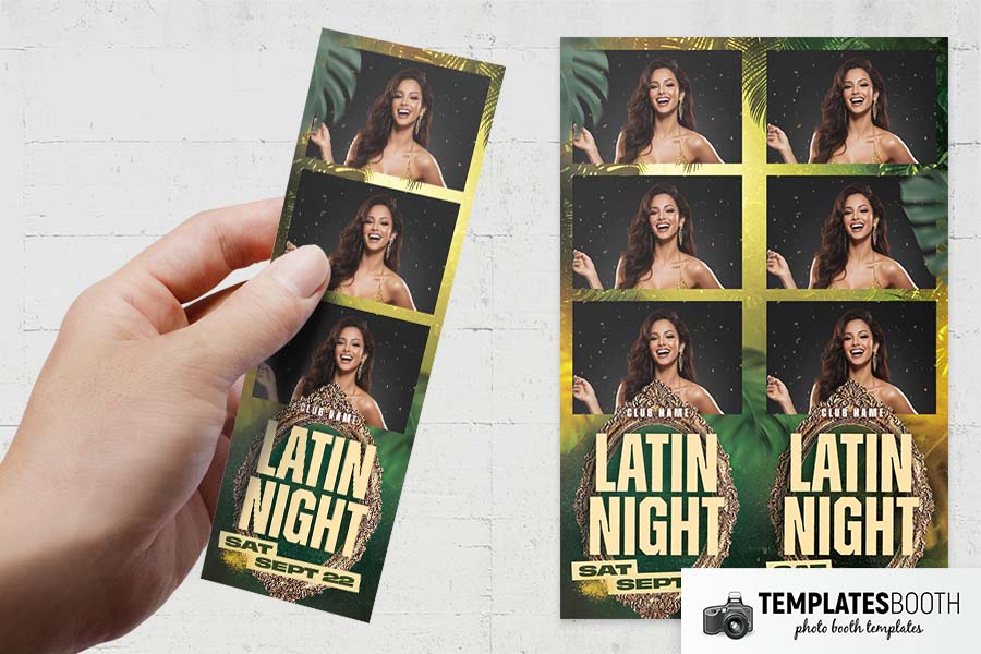 Latin Night Party Photo Booth Template Preview
