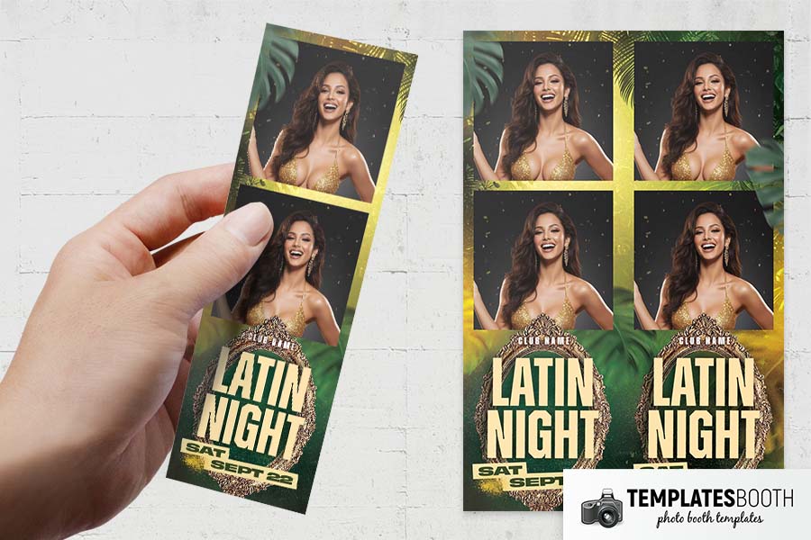Latin Night Party Photo Booth Template Preview