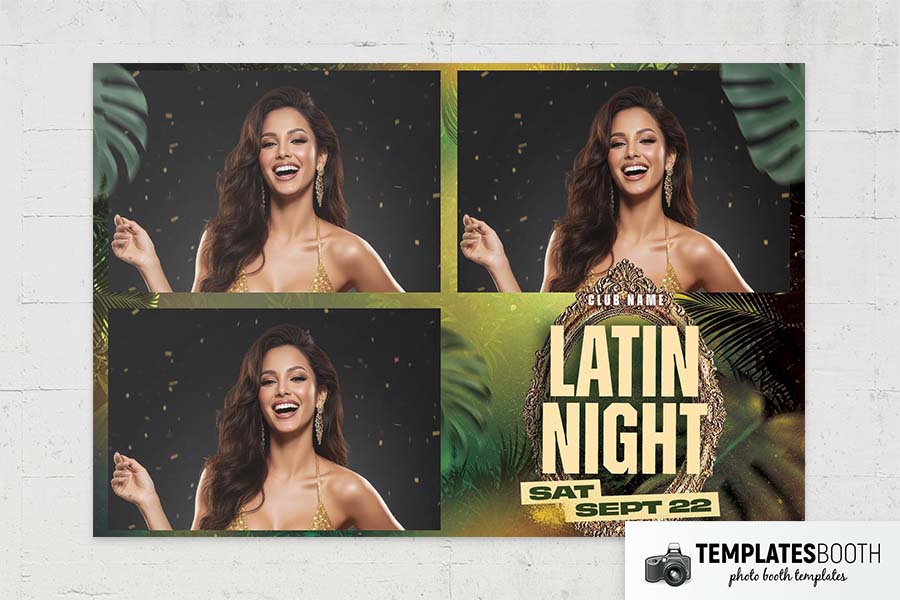 Latin Night Party Photo Booth Template Preview