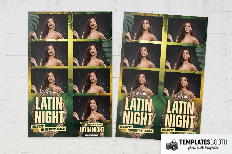 Latin Night Party Photo Booth Template Preview