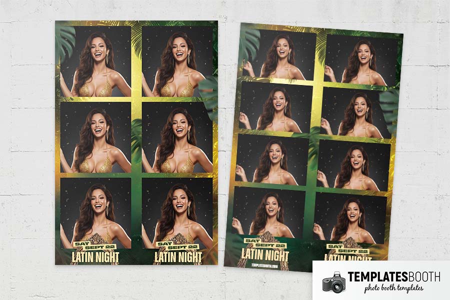 Latin Night Party Photo Booth Template Preview