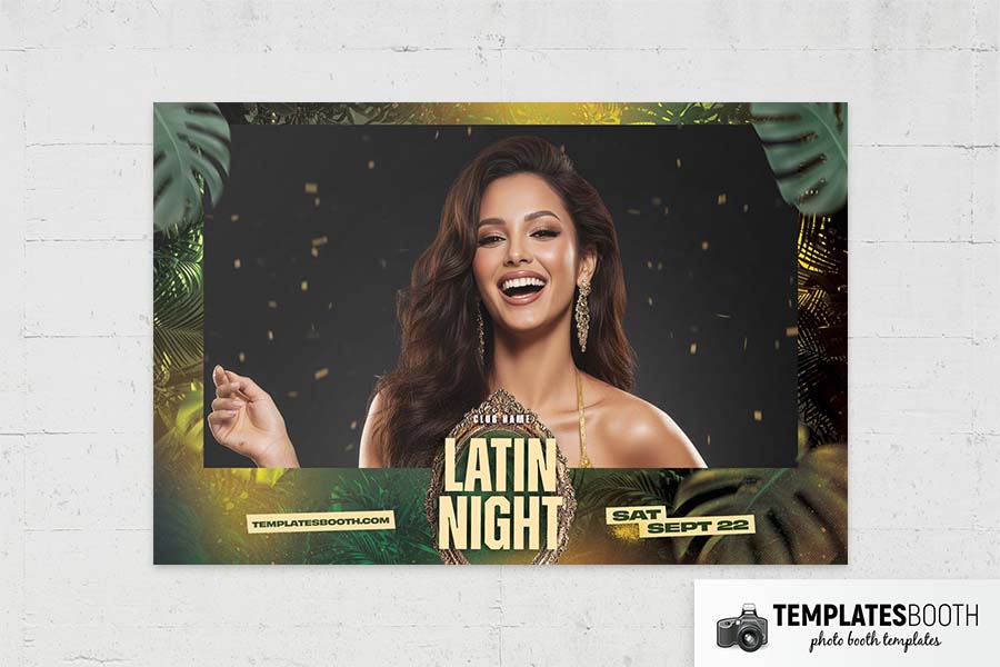 Latin Night Party Photo Booth Template Preview