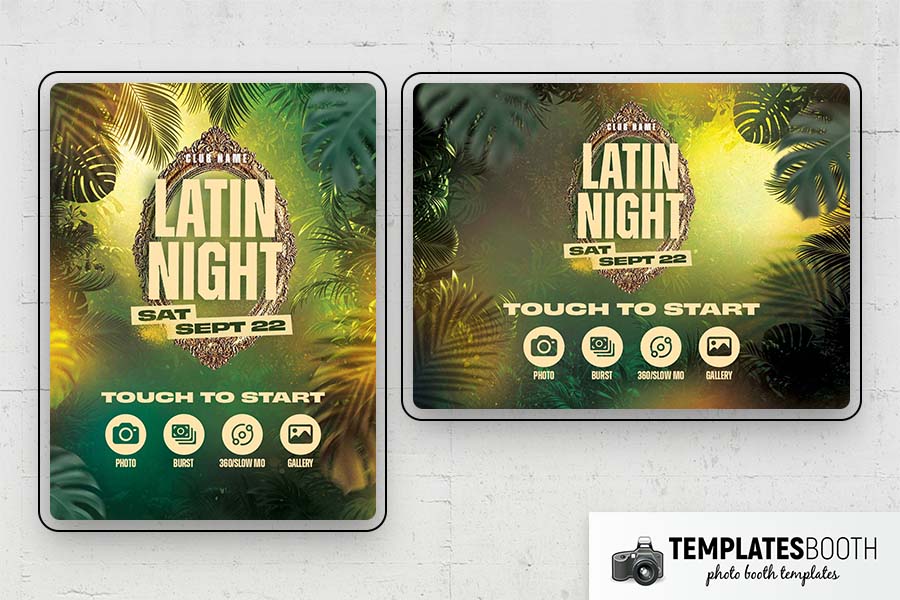 Latin Night Party Photo Booth Template Preview