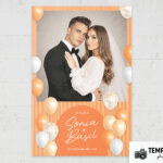 Orange Party Photo Booth Template Preview