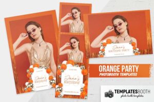 Orange Party Photo Booth Template