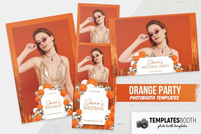 Orange Party Photo Booth Template