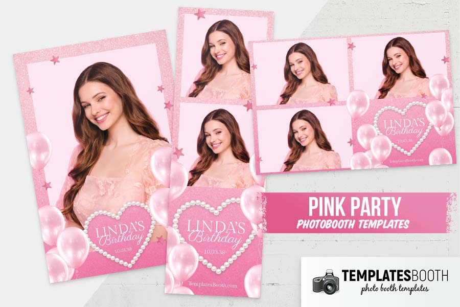 Pink Party Photo Booth Template