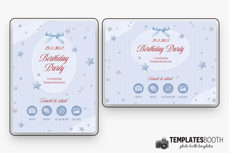 Polaroid Birthday Party Photo Booth Template Preview