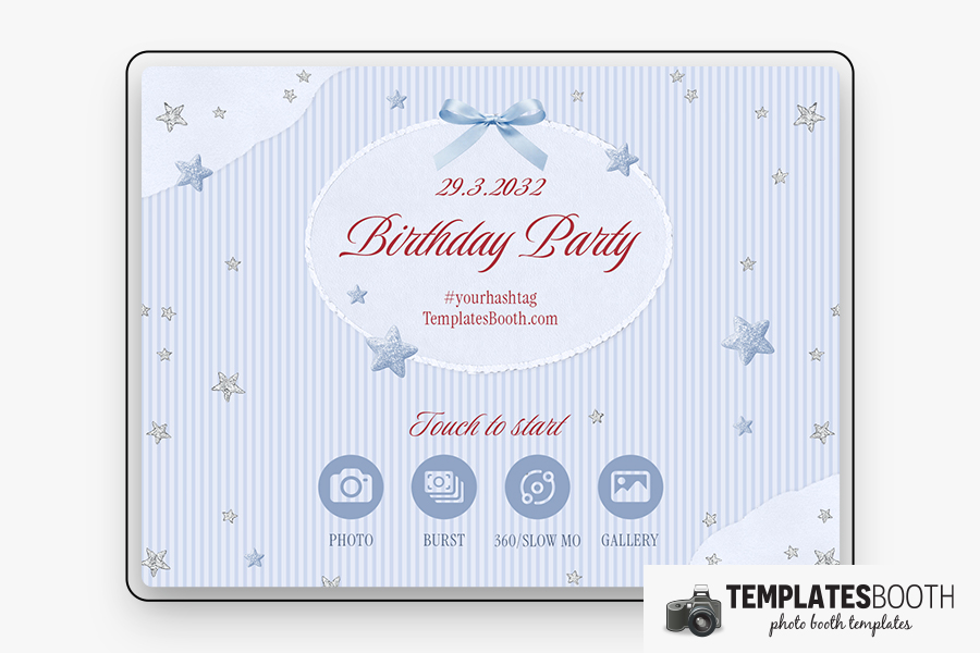 Polaroid Birthday Party Photo Booth Template Preview